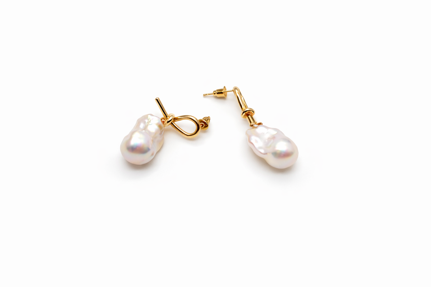 Soft Baroque Pearl Drops · 14K Gold Plated