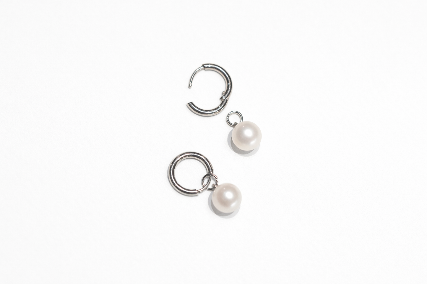Everyday Pearl Drop Hoops