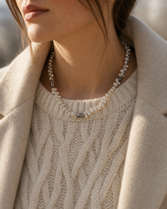 How to Wear Pearls With Sweaters and Coats This Winter