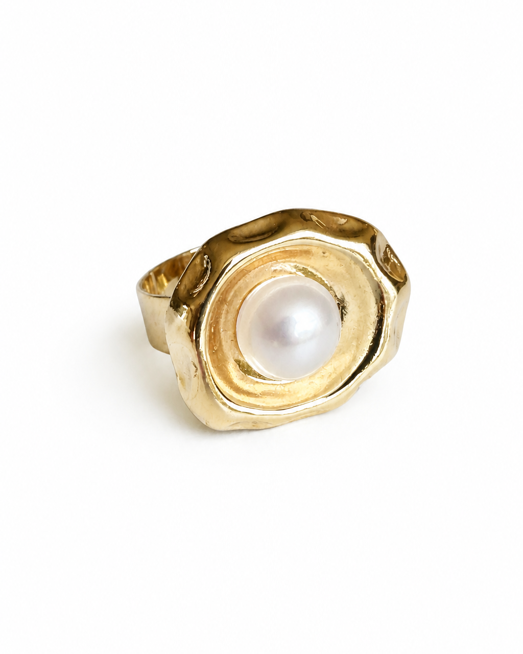 Golden Halo Pearl Ring — 4:5 product on white background