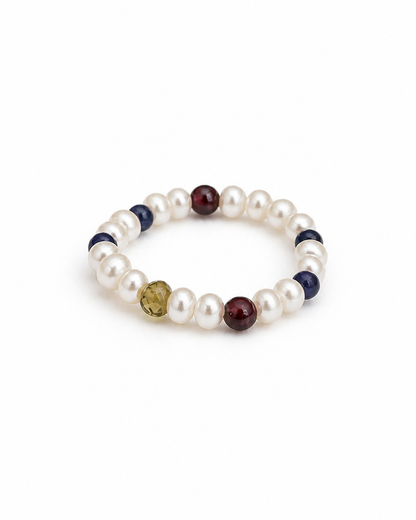Chromatic Pearl & Gemstone Ring — 4:5 product on white background