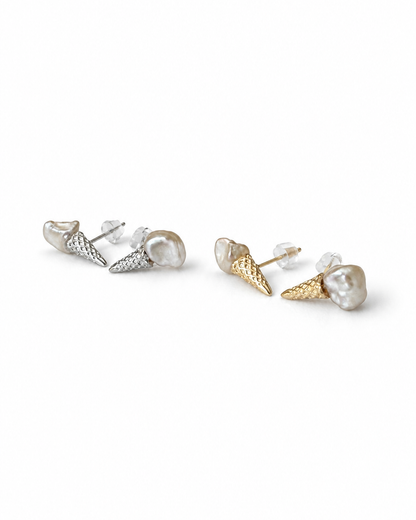 Tidepoint Baroque Pearl Studs — 4:5 product on white background
