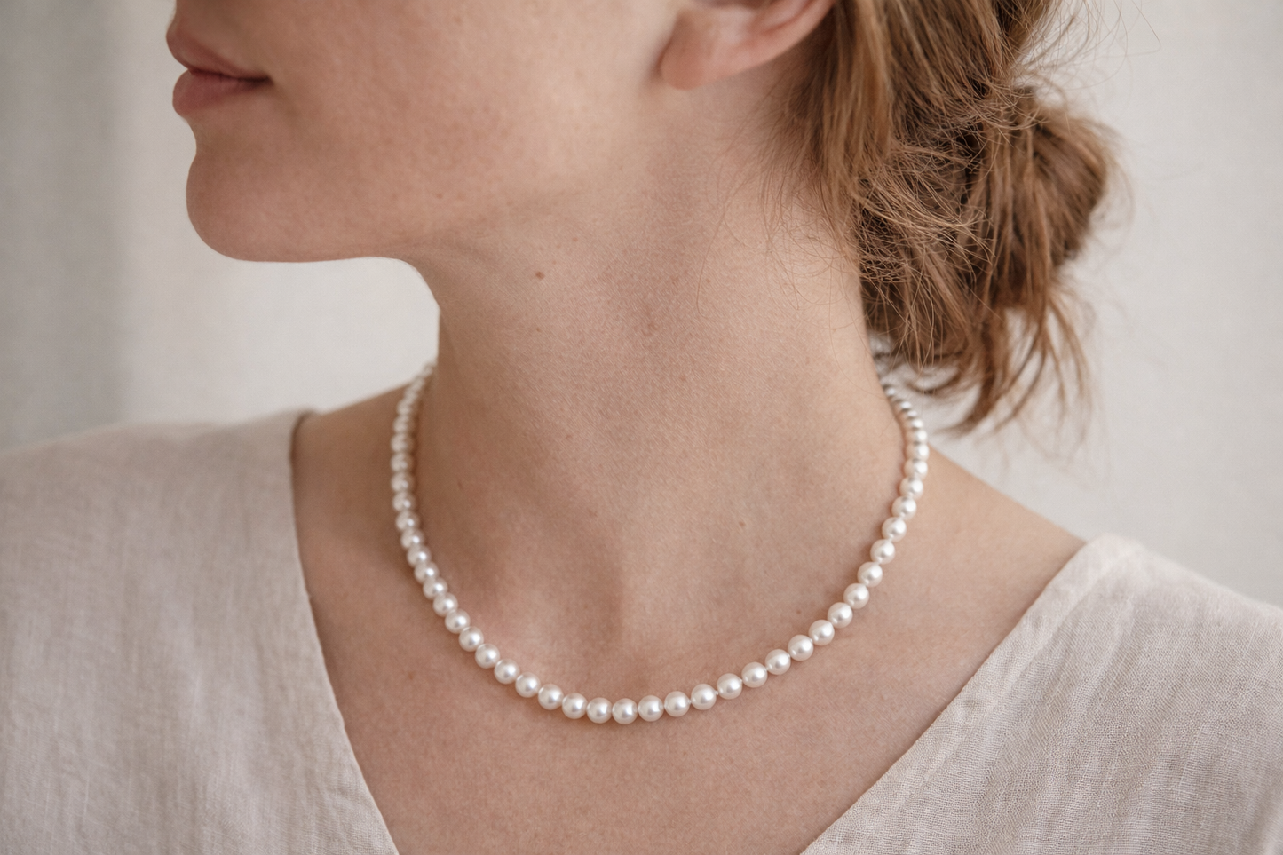 Quiet Statement Pearl Necklace