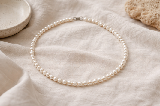 Quiet Statement Pearl Necklace