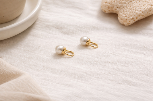 Soft Whisper Pearl Stud Drops