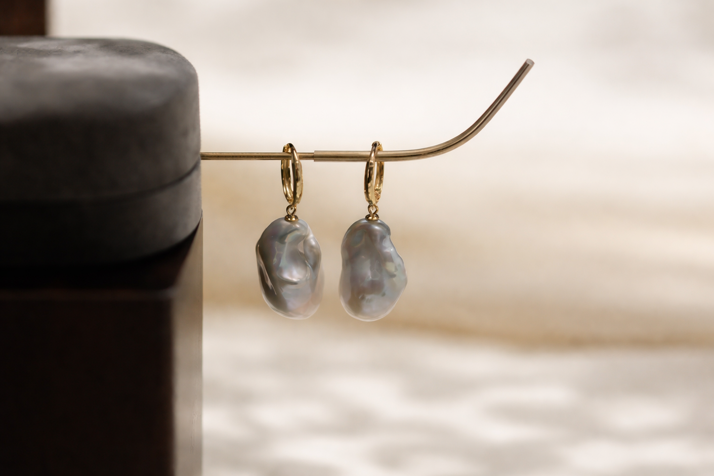 Soft Baroque Pearl Drops · 14K Gold Plated