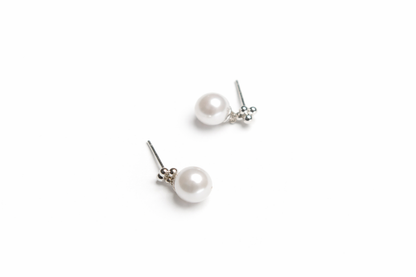 Soft Murmur Pearl Studs (Gold or Silver)