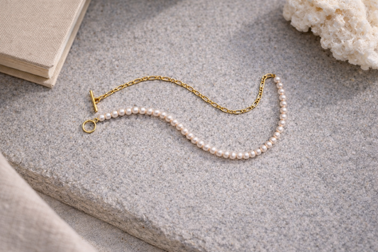 Half-Whisper Pearl Chain Bracelet