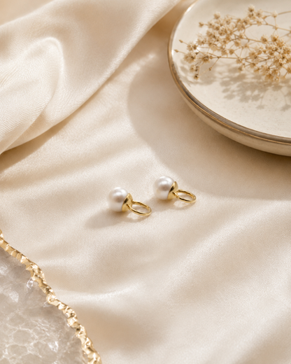 Heirloom 14K Gold Pearl Drop Studs