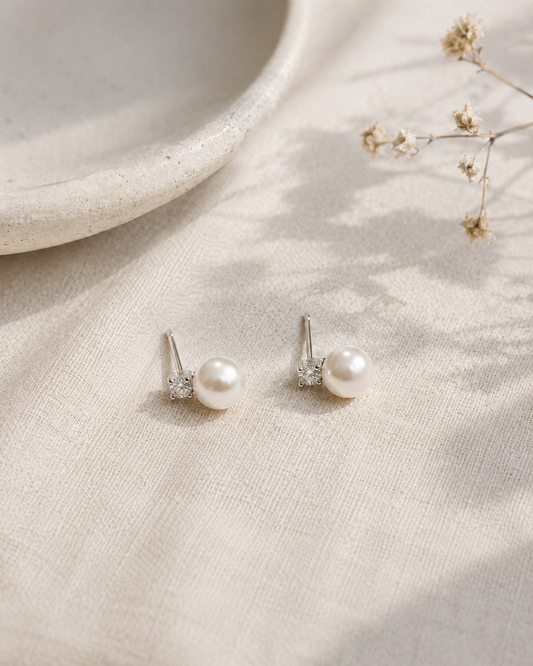 Signature Pearl Stud Earrings