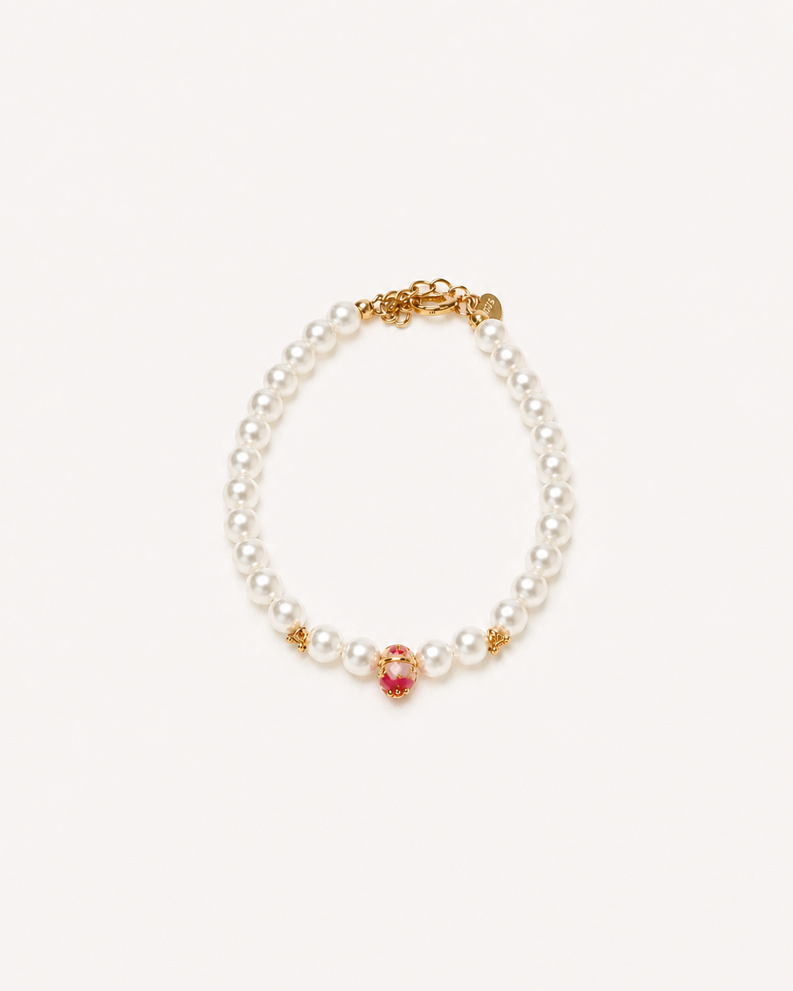 Fortune Charm Pearl Bracelet — Mother & Daughter Set
