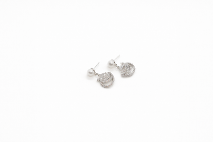 Pearl Fan Drop Earrings