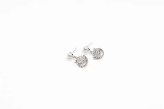 Pearl Fan Drop Earrings