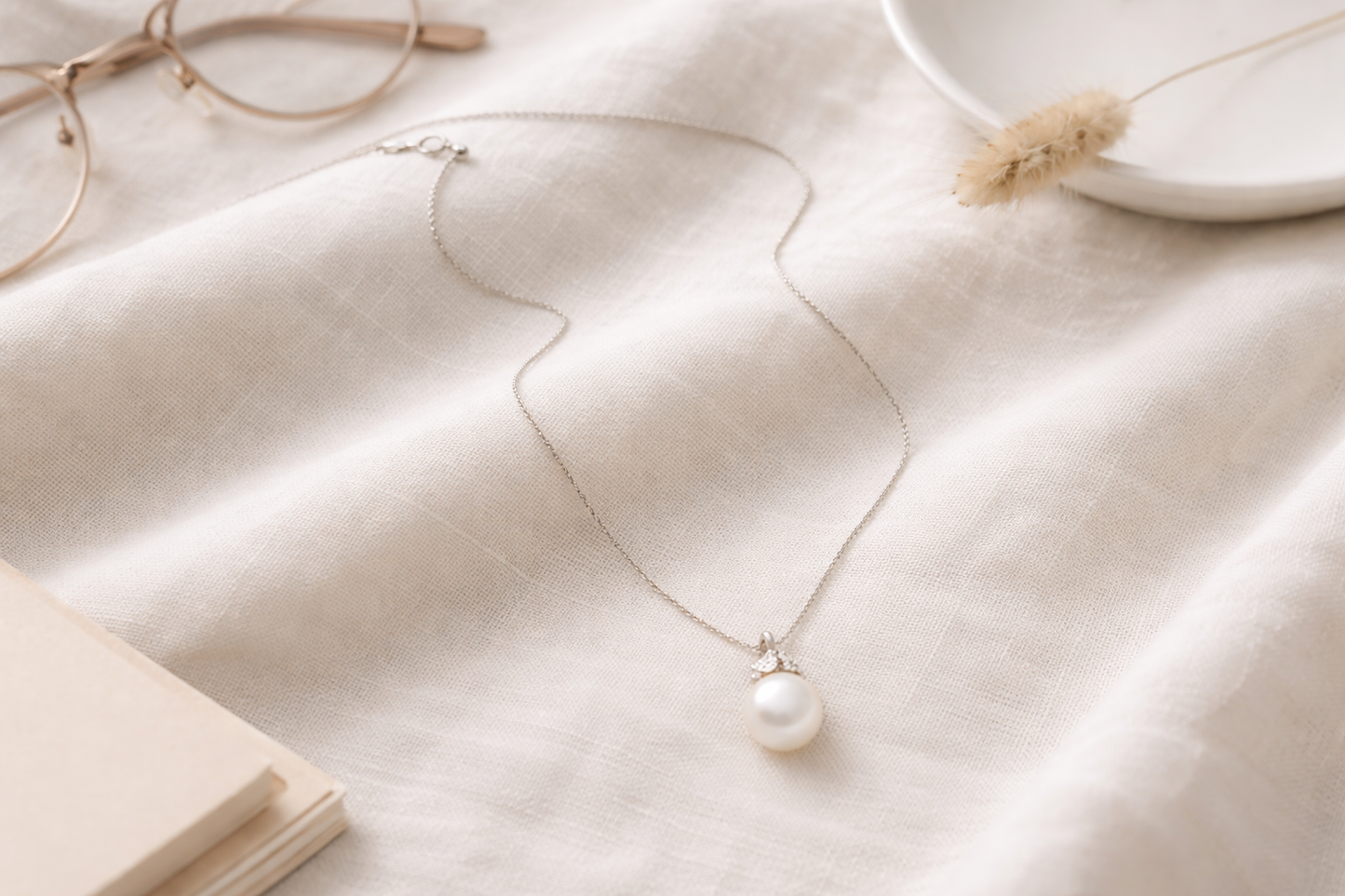 Still Whisper Pearl Pendant Necklace