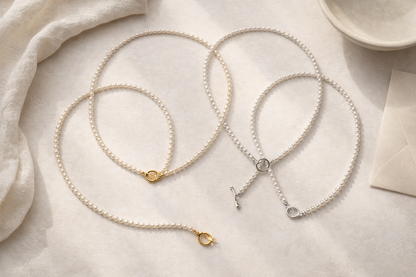 Soft Halo Pearl Necklace