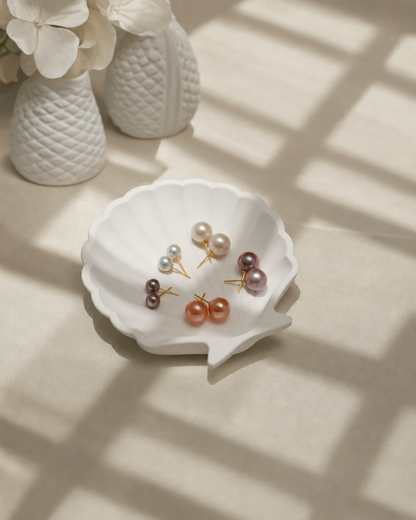 Everyday Luster Pearl Studs (3 Colors) (4:5)