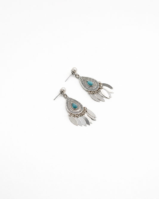 Pearl & Silver Deco Drop Earrings (4:5)