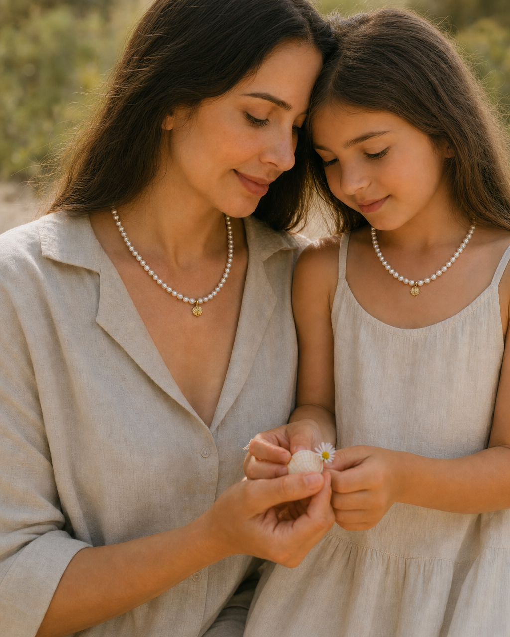 Little Medallion Necklace — Mom & Daughter Matching (4:5)