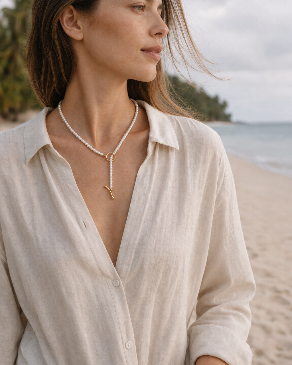 Soft Halo Pearl Necklace (4:5)