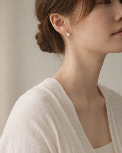 Everyday Pearl Stud Earrings (4:5)