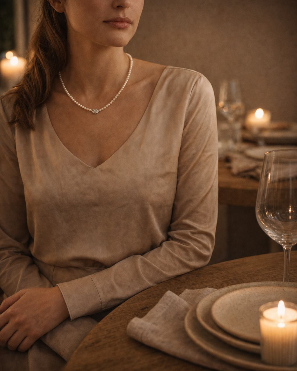 Soft Halo Pearl Necklace (4:5)