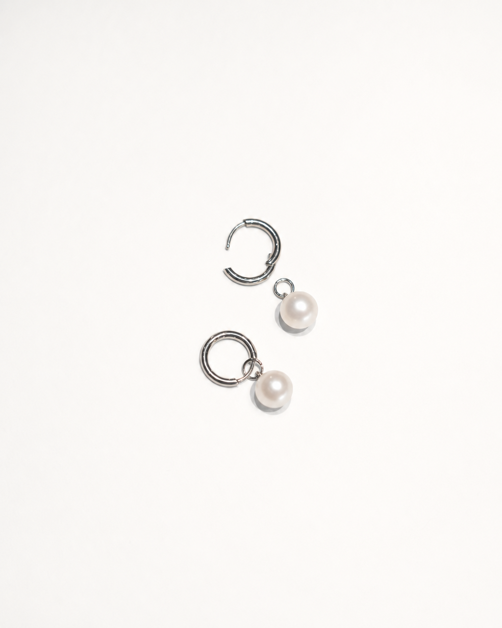 Everyday Pearl Drop Hoops (4:5)