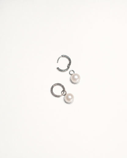 Everyday Pearl Drop Hoops (4:5)