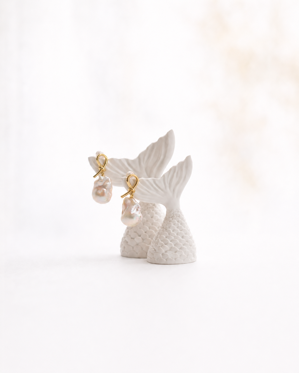 Soft Baroque Pearl Drops · 14K Gold Plated (4:5)