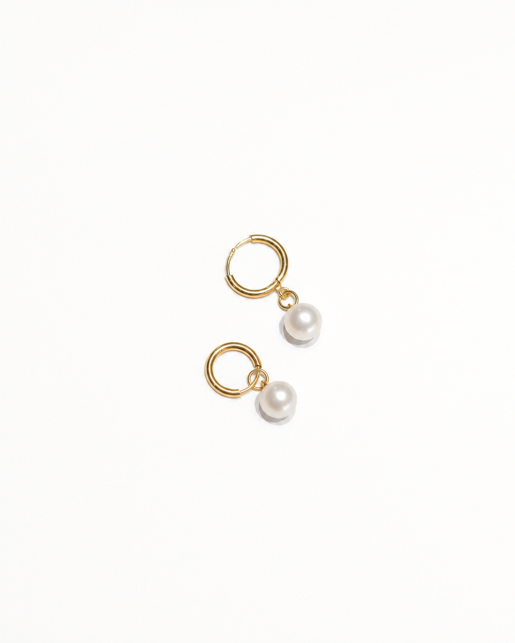 Everyday Pearl Drop Hoops (4:5)