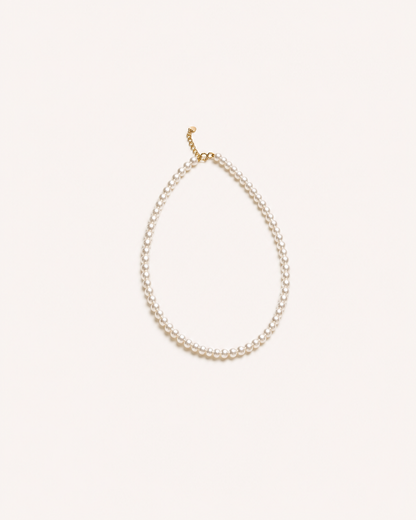 Her First Strand — Mom & Daughter Matching Pearl Necklace (4:5 vertical)